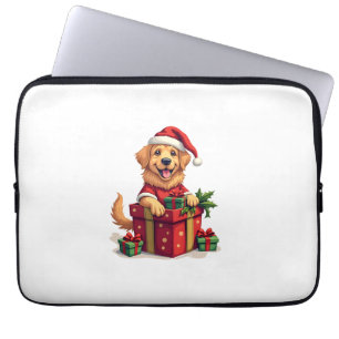 Golden Retriever Gift Wrap Laptop Sleeve