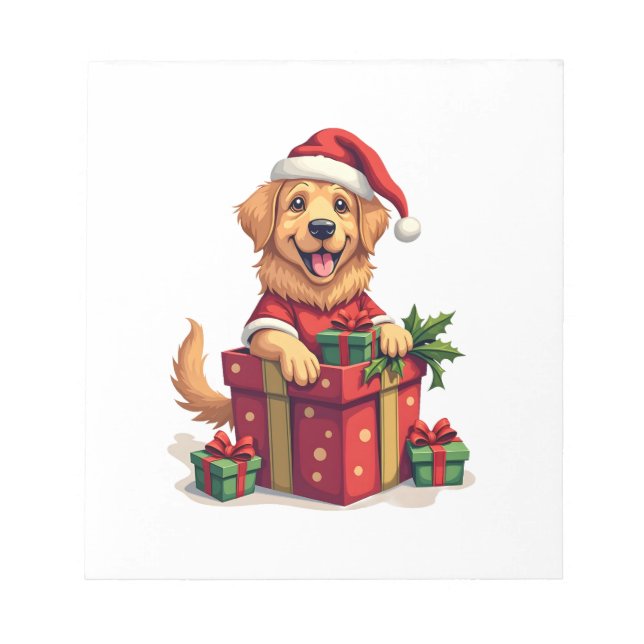 Golden Retriever Gift Wrap Notepad (Front)