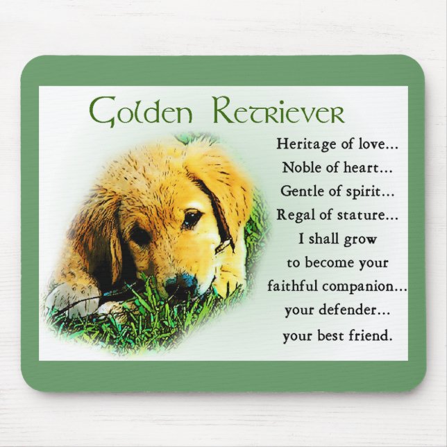 Golden Retriever Gifts Mouse Pad (Front)