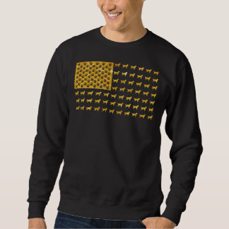 Golden Retriever Glitter American Flag 4th Of July Sweatshirt