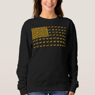 Golden Retriever Glitter American Flag 4th Of July Sweatshirt
