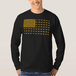 Golden Retriever Glitter American Flag 4th Of July T-Shirt