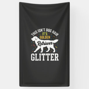 Golden Retriever Glitter Dog Hair Design Banner