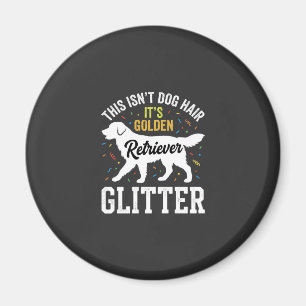 Golden Retriever Glitter Dog Hair Design Magnet
