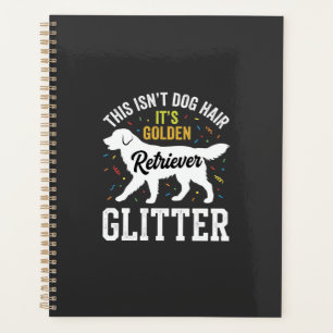 Golden Retriever Glitter Dog Hair Design Planner