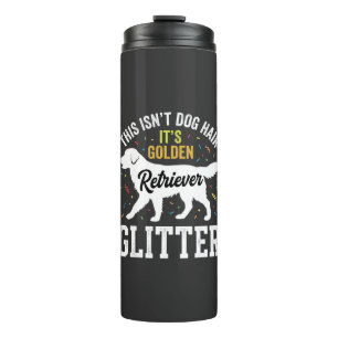 Golden Retriever Glitter Dog Hair Design Thermal Tumbler