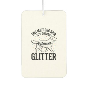 Golden Retriever Glitter Vintage Dog Hair Shirt_1 Car Air Freshener