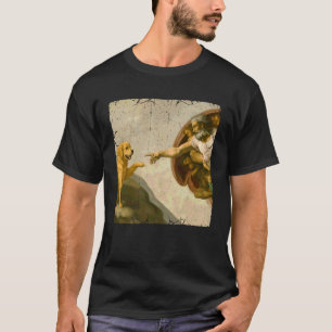 Golden Retriever God Creation of Adam Meme Funny M T-Shirt