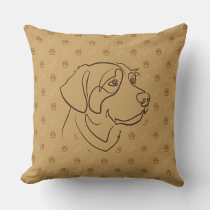 Golden Retriever Golden Pattern Cushion