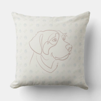 Golden Retriever Golden Pattern Cushion