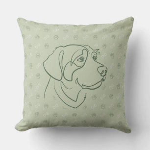 Golden Retriever Golden Pattern Cushion