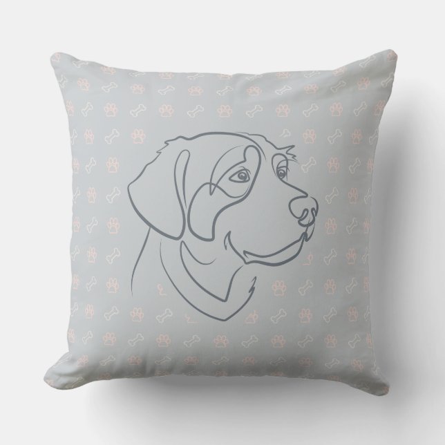Golden Retriever Golden Pattern Cushion (Front)