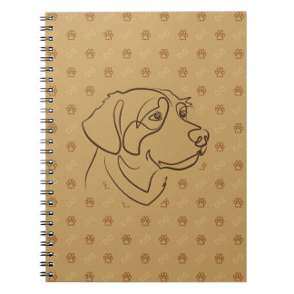 Golden Retriever Golden Pattern Notebook