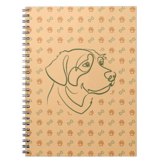 Golden Retriever Golden Pattern Notebook