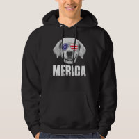 Golden Retriever Goldie Dog USA American Flag US P