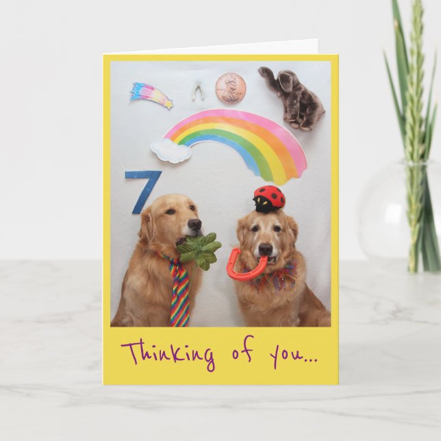 Golden Retriever Good Luck Card (Front)