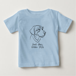 Golden Retriever - Good Vibes, Golden Style Baby T-Shirt