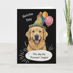 Golden Retriever Gotcha Day Celebration Card