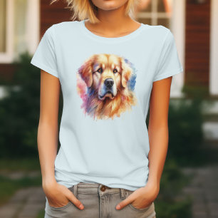 Golden Retriever Grace: Watercolor Elegance T-Shirt