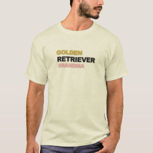 Golden Retriever Grandpa Dog Lover Typography Desi T-Shirt