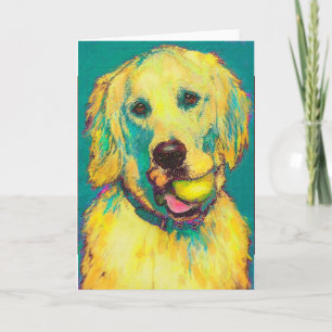 golden retriever greeting card