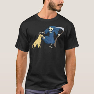 Golden Retriever Grim Reaper Halloween Dog T-Shirt