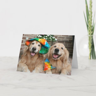 Golden Retriever Groovy Greeting Card