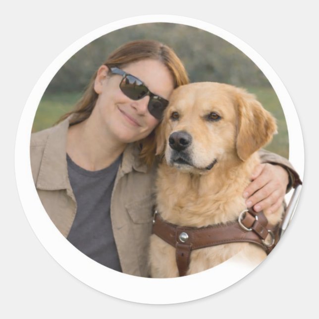 Golden Retriever Guide Dog Partnership Sticker (Front)