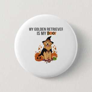 Golden Retriever Halloween Dog  My Golden Retrieve 6 Cm Round Badge