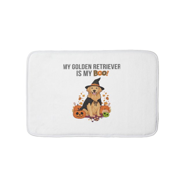 Golden Retriever Halloween Dog  My Golden Retrieve Bath Mat (Front)