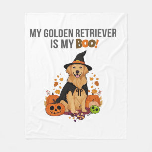 Golden Retriever Halloween Dog My Golden Retrieve Fleece Blanket