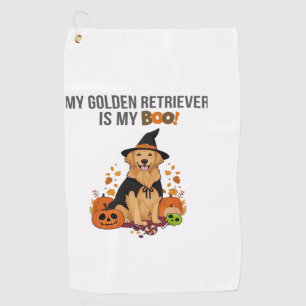 Golden Retriever Halloween Dog My Golden Retrieve Golf Towel