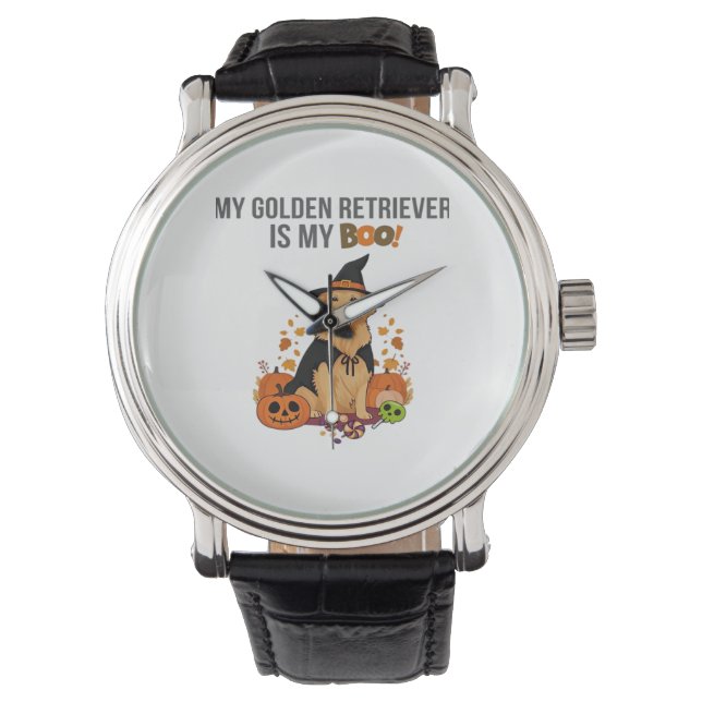 Golden Retriever Halloween Dog  My Golden Retrieve Watch (Front)