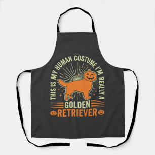 Golden Retriever Halloween Human Costume Vintage D Apron