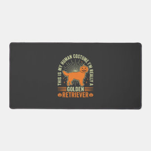 Golden Retriever Halloween Human Costume Vintage D Desk Mat