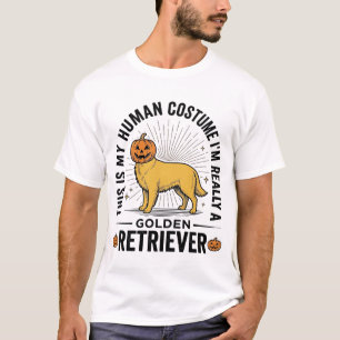 Golden Retriever Halloween Pumpkin Costume T-Shirt