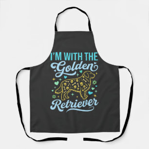 Golden Retriever Halloween Skull Pattern Dog Lover Apron