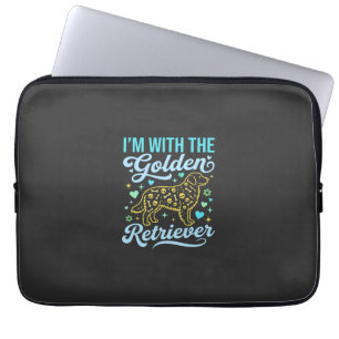 Golden Retriever Halloween Skull Pattern Dog Lover Laptop Sleeve