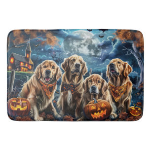 Golden Retriever Halloween Spooky  Bath Mat