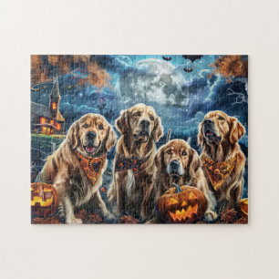 Golden Retriever Halloween Spooky Jigsaw Puzzle