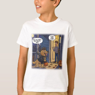 Golden Retriever Halloween T-Shirt Funny Treats