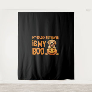 Golden Retriever Halloween Tapestry