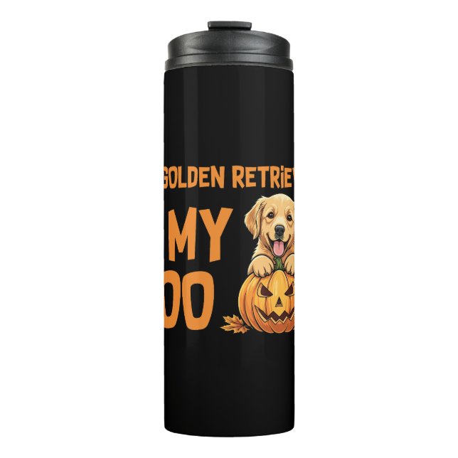 Golden Retriever Halloween Thermal Tumbler (Front)