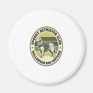 Golden Retriever Halloween Vintage Costume Badge_1 Magnet