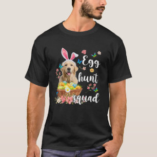 Golden Retriever Happy Easter Day Colourful Egg Hu T-Shirt