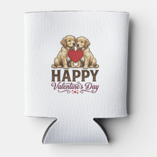 Golden Retriever Happy Valentine’s Day Can Cooler