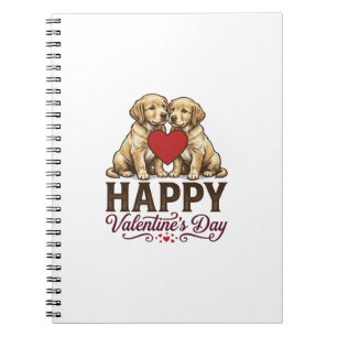 Golden Retriever Happy Valentine’s Day Notebook