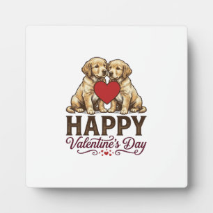 Golden Retriever Happy Valentine’s Day Plaque