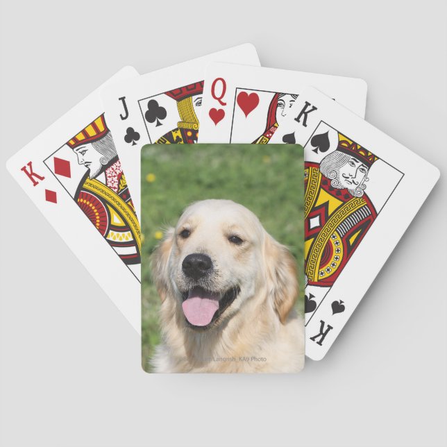 Golden Retriever Headshot 1 Playing Cards (Back)