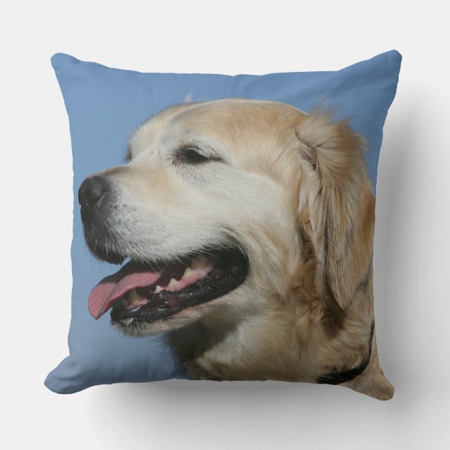 Golden Retriever Headshot 4 Cushion (Front)